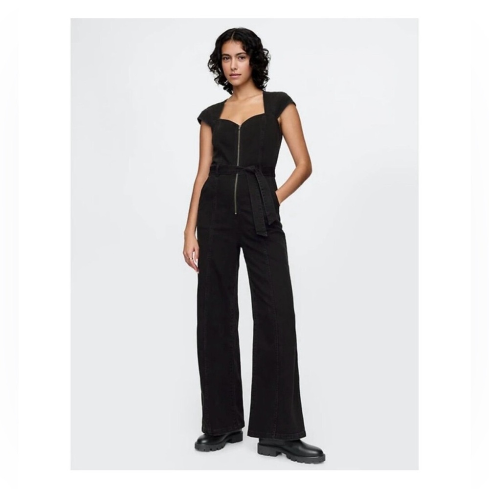 GAP Belted Denim Jumpsuit Size 2P